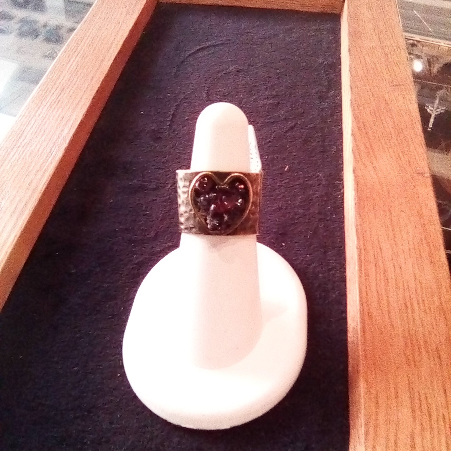 Garnet Heart Ring