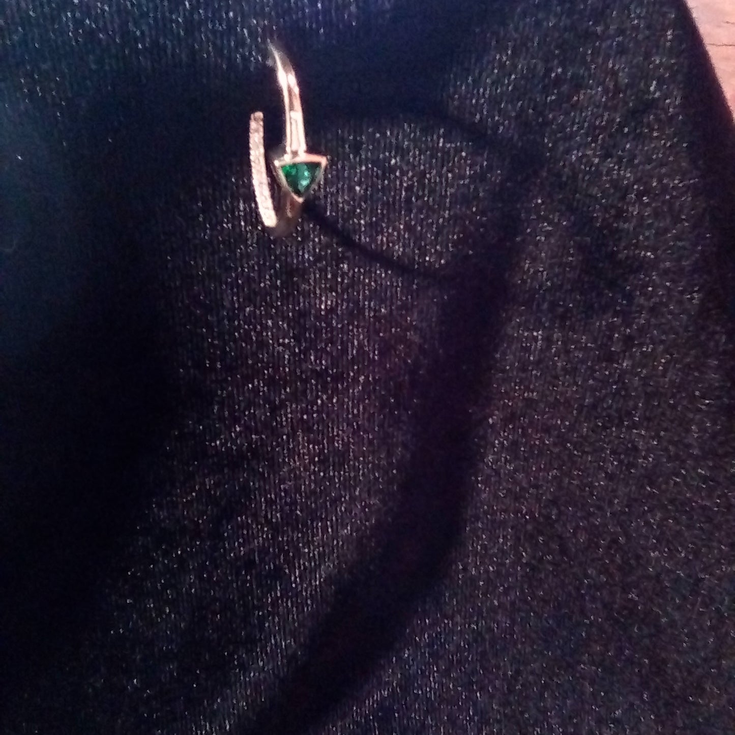 Single Emerald Earring