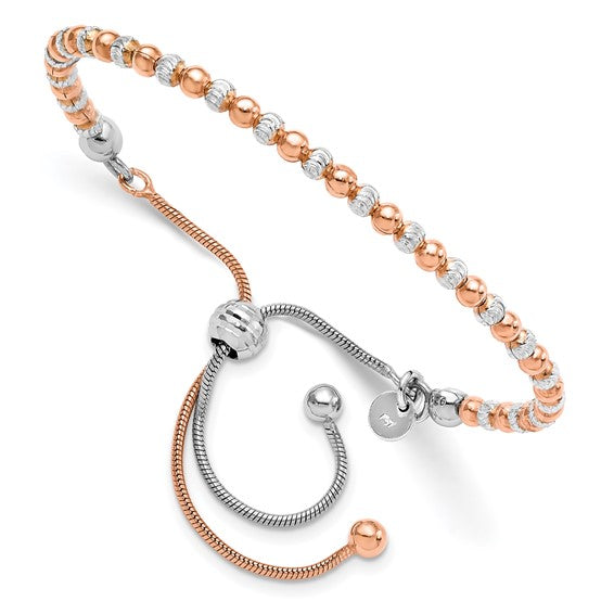 Sterling Silver Adjustable Beaded Bracelet
