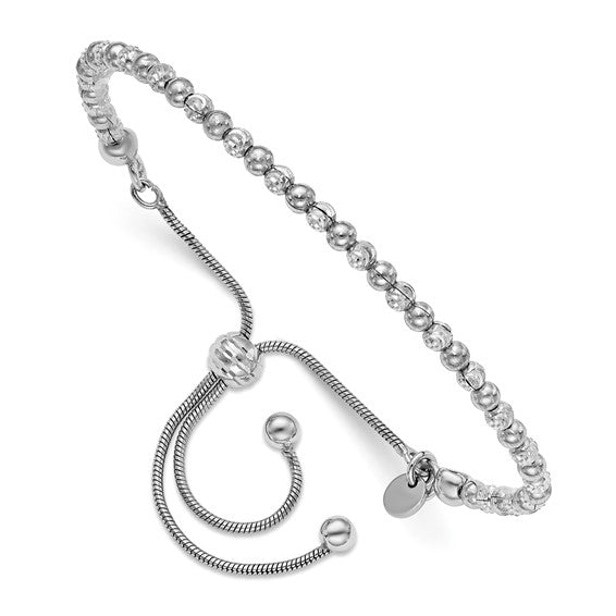 Sterling Silver Adjustable Beaded Bracelet