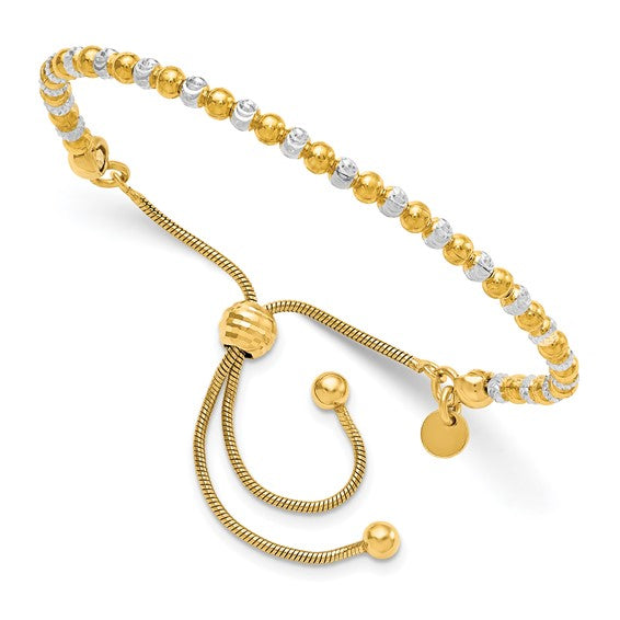 Sterling Silver Adjustable Beaded Bracelet