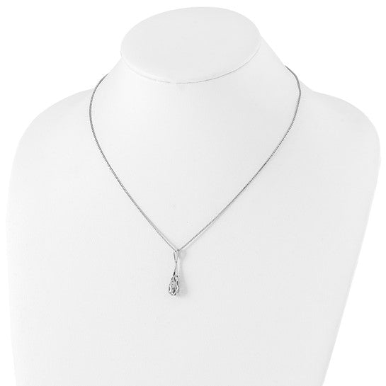 Sterling Filigree Teardrop Necklace
