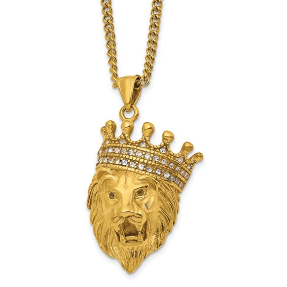 Stainless G/P Lion CZ Chain