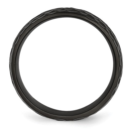 Black Hammered Titanium Band