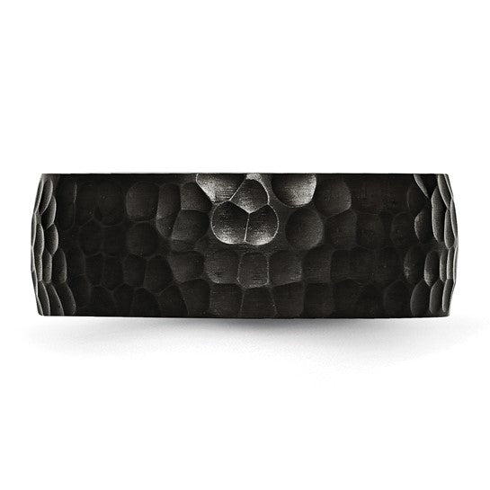Black Hammered Titanium Band