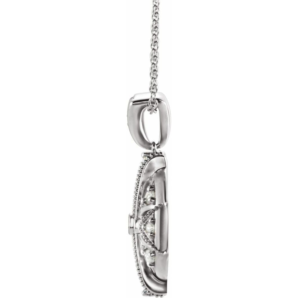 Vintage-Inspired 1/4 CTW Natural Diamond  16-18" Necklace